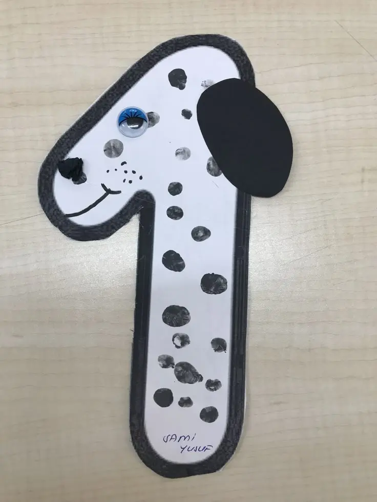 AYIN RAKAM TEMASI 1 RAKAMI İLE KÖPEK