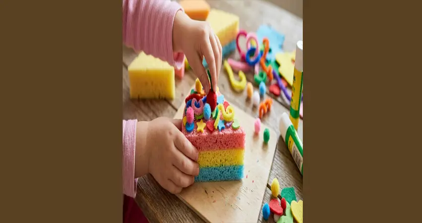 SÜNGER VE KEÇELERDEN PASTA MAKETİ TASARIMI